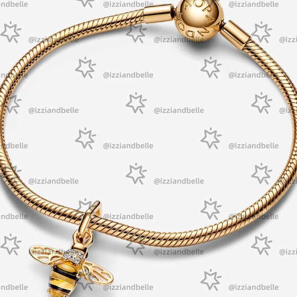 Pandora Sparkling Bee Dangle Charm - Picture 3 of 6